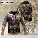 Maxcorners Custom Name Turkey Hunting Camo Style Shirt 3D All Over Printed Clothes