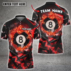 Maxcorners Billiards Diamond Fragments Multicolor Option Customized Name 3D Shirt