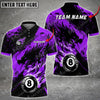 Maxcorners Billiards 8 Ball Dragon Fire Personalized Name, Team Name Unisex Shirt ( 6 Colors )