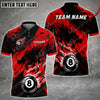 Maxcorners Billiards 8 Ball Dragon Fire Personalized Name, Team Name Unisex Shirt ( 6 Colors )