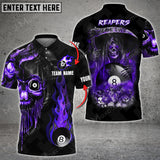 Maxcorners Billiards Reapers Game Over Personalized Name, Team Name Unisex Shirt ( 6 Colors )