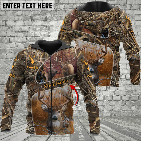 Maxcorners Custom Name Elk Hunting Camo 3D All Over Printed Clothes