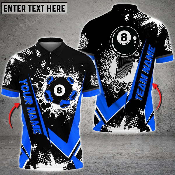 Maxcorners Billiards Flame Declare War Multicolor Option Customized Name 3D Shirt (6 Colors)