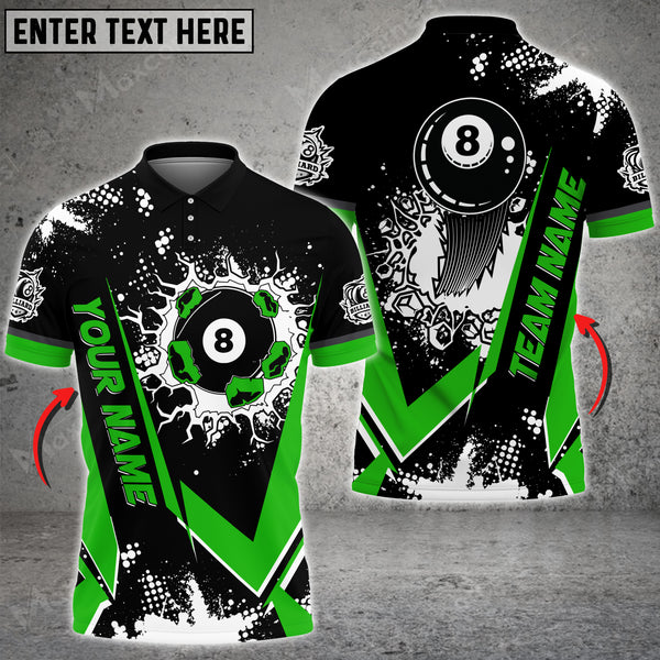 Maxcorners Billiards Flame Declare War Multicolor Option Customized Name 3D Shirt (6 Colors)