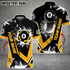 Maxcorners Billiards Flame Declare War Multicolor Option Customized Name 3D Shirt (6 Colors)