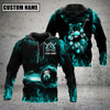 Maxcorners Billiards 8 Ball Fire Smoke Pattern Multicolor Option Customized Name 3D Hoodie