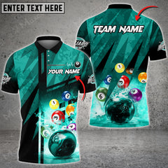 Maxcorners Billiards Ultimate Night 8 Ball Billiard Personalized Name, Team Name Unisex Shirt ( 4 Colors )