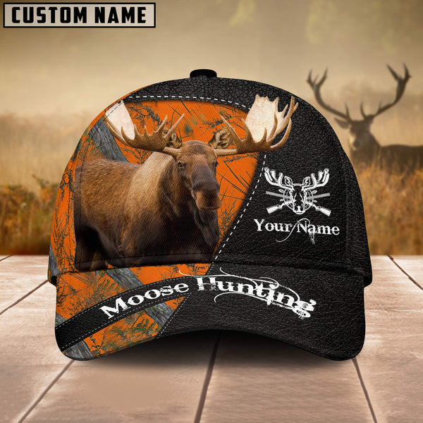 Maxcorners Personalized Name Beagle Moose Hunting 3D Caps