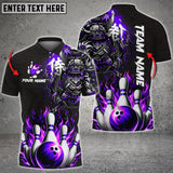 Maxcorners Bowling Samurai Warrior Madness Multicolor Option Customized Name 3D Shirt (6 Colors)