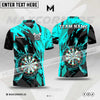 Maxcorners Darts Water & Fire Multicolor Option Customized Name 3D Shirt