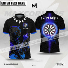 Maxcorners Darts Black Panther Multicolor Option Customized Name 3D Shirt