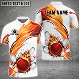 Maxcorners Bowling Ball And Pins Strong Mind Flame Multicolor Option Customized Name 3D Shirt (4 Colors)