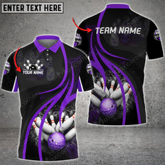 Maxcorners Bowling And Pins Frozen Storm Multicolor Option Customized Name 3D Shirt