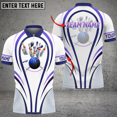 Maxcorners Ten Pin Bowling Premium Customized Name All Over Printed Shirt