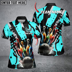 Bowling Ball And Pins Eagle Wings Multicolor Option Customized Name 3D Shirt For Women (6 Colors)