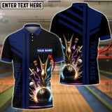 Maxcorners Bowling And Pins Premium Professional Multicolor Option Customized Name 3D Shirt