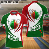 Maxcorners Bowling And Pins Professional Multicolor Option Customized Name 3D Shirt