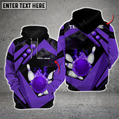 Maxcorners Bowling Ball Premium Multicolor Option 3D Custom Name Shirt