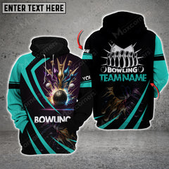 Maxcorners Strike King Bowling Premium Multicolor Option 3D Custom Name Shirt