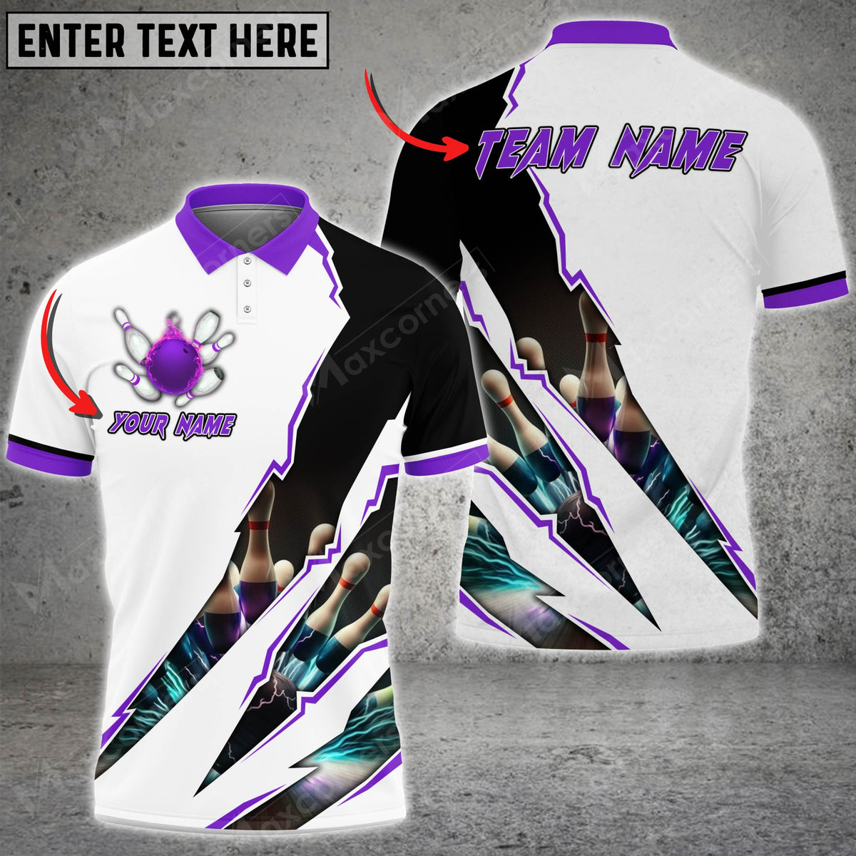 Maxcorners Bowling Ripping Multicolor Option Customized Name 3D Shirt