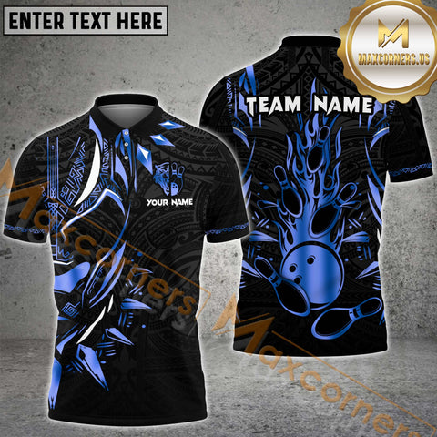 Maxcorners Ball Flame Bowling Jersey Multicolor Options Personalized Name, Team Name 3D Shirt