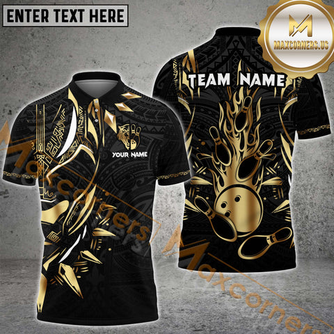 Maxcorners Ball Flame Bowling Jersey Multicolor Options Personalized Name, Team Name 3D Shirt