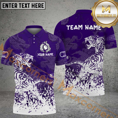 Maxcorners Tiger Bowling Jersey Multicolor Options Personalized Name, Team Name 3D Shirt