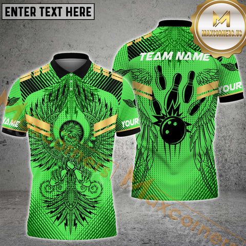 Maxcorners Eagle Bowling Jersey Multicolor Options Personalized Name, Team Name 3D Shirt