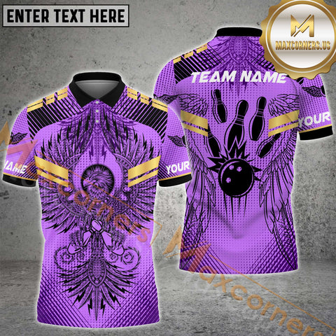 Maxcorners Eagle Bowling Jersey Multicolor Options Personalized Name, Team Name 3D Shirt