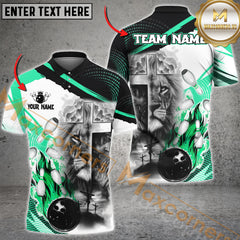 Maxcorners Lion Bowling Jersey Multicolor Options Personalized Name, Team Name 3D Shirt