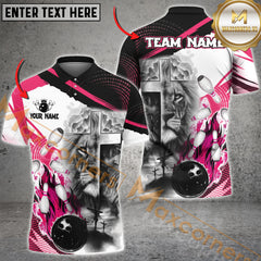 Maxcorners Lion Bowling Jersey Multicolor Options Personalized Name, Team Name 3D Shirt