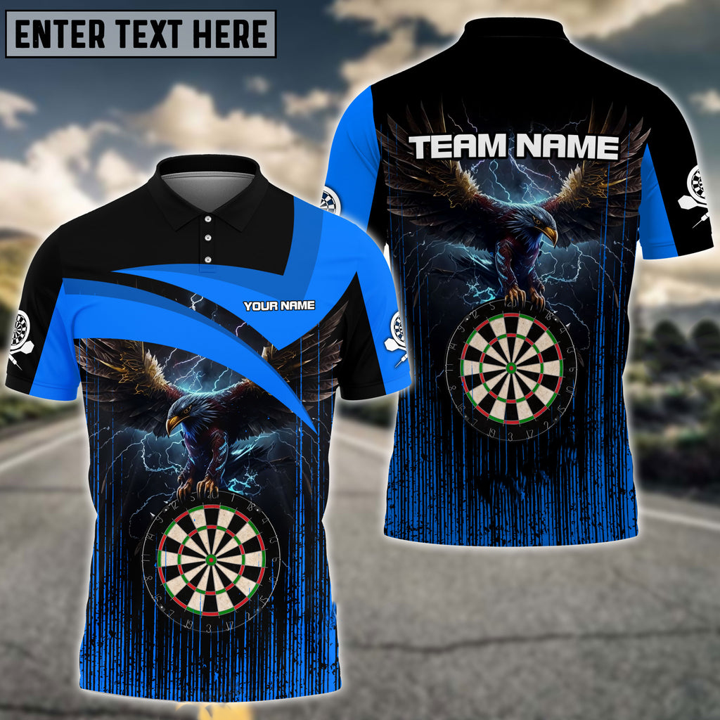 Maxcorners Thunder Eagle Darts Multicolor Option Personalized Name 3D Shirt