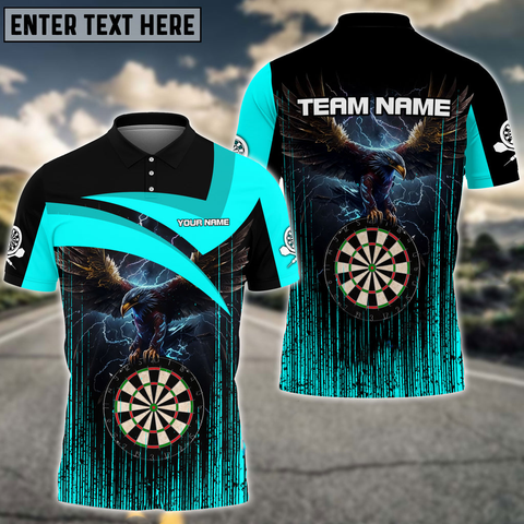 Maxcorners Thunder Eagle Darts Multicolor Option Personalized Name 3D Shirt