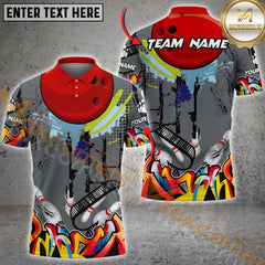 Maxcorners Graffiti Bowling Jersey Multicolor Options Personalized Name, Team Name 3D Shirt