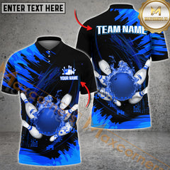 Maxcorners Ball And Pins Flame Bowling Jersey Multicolor Options Personalized Name, Team Name 3D Shirt