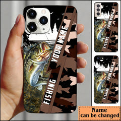 Maxcorners Bass Fishing Personalized Name Phone Case LM1812