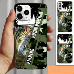 Maxcorners Bass Fishing Personalized Name Phone Case LM1812