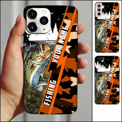 Maxcorners Bass Fishing Personalized Name Phone Case LM1812