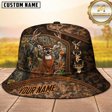 Maxcorners Deer Hunting Fukin Camo Forest Personalized Name 3D Bucket Hat