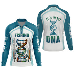 Maxcorners Its In My DNA Fishing Shirt, Fishing Funny Shirt, Long Sleeve Sun Shirts, Gift For Fisherman