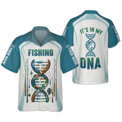 Maxcorners Its In My DNA Fishing Shirt, Fishing Funny Shirt, Long Sleeve Sun Shirts, Gift For Fisherman