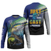 Maxcorners Just One More Cast I Promise UPF Fishing Shirts, Funny Fishing Shirts, Fishing Shirt For Men