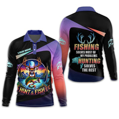 Maxcorners Fishing Hunting Mens Hooded UPF Shirt, Long Sleeve Fishing Shirts, SPF Shirts For Men, Mens Casual Shirts