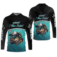 Maxcorners Wishin I Was Fishin UV Shirts For Men, Long Sleeve Fishing Shirts, Fishing UPF Shirts, Funny Fishing Shirt