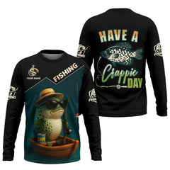 Maxcorners Have A Crappie Day SPF Shirts For Men, Funny Fishing Shirts, Gag Gifts For Men, Men Long Sleeve Shirt