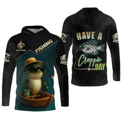Maxcorners Have A Crappie Day SPF Shirts For Men, Funny Fishing Shirts, Gag Gifts For Men, Men Long Sleeve Shirt