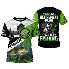 Maxcorners Yes I Do Have Retirement Plan To Go Fishing SPF Shirts For Men, Funny Fishing Shirts, Gag Gifts For Men