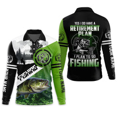 Maxcorners Yes I Do Have Retirement Plan To Go Fishing SPF Shirts For Men, Funny Fishing Shirts, Gag Gifts For Men