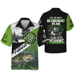 Maxcorners Yes I Do Have Retirement Plan To Go Fishing SPF Shirts For Men, Funny Fishing Shirts, Gag Gifts For Men