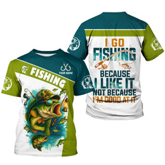 Maxcorners I Like Fishing Fishing UPF Shirts, Breathable Long Sleeve Shirt, Funny Fishing T-Shirt, Men Long Sleeve Shirts